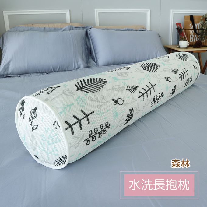 舒福家居 iSuFu - 3D透氣水洗紓壓長抱枕/抬腿枕-森林 (100*22CM)