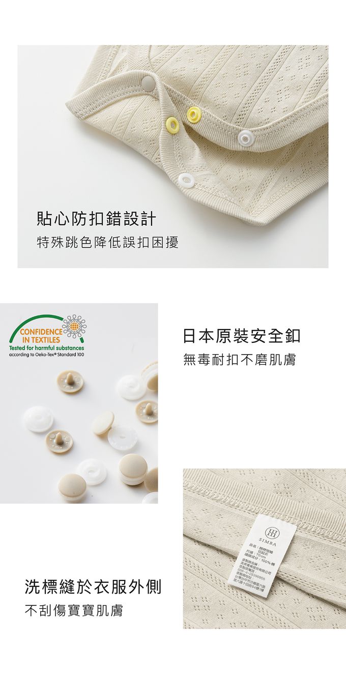 Simba 小獅王辛巴 - Air Upper 透氣棉開襟包屁衣-短袖-藍冉 (60cm)