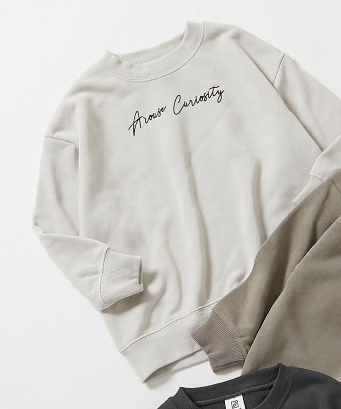 日本 devirock - 吸汗舒適印花長袖上衣-大學T-炭黑