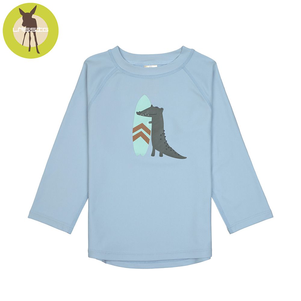 嬰幼兒抗UV長袖泳裝上衣-鱷魚衝浪版