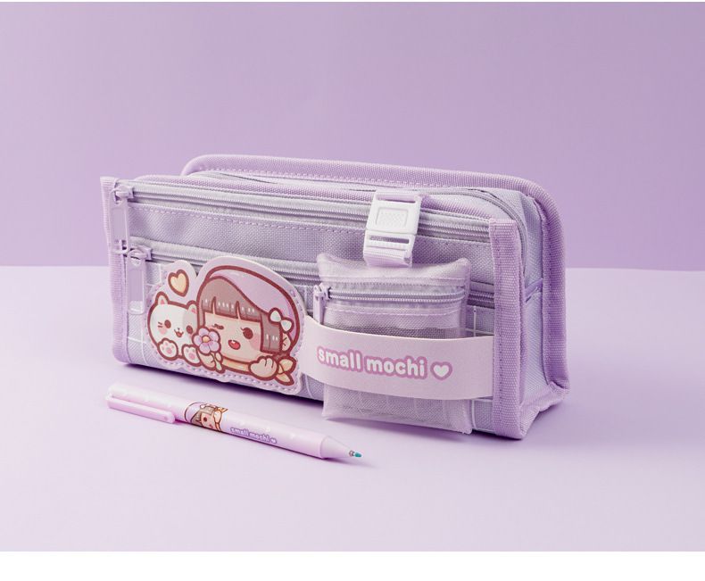 小麻糬大容量造型鉛筆盒-糖果款-粉色 (22x10x7cm)