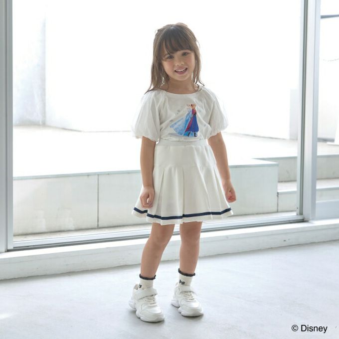 日本 Lycee mine - 閃耀冰雪公主薄紗泡泡袖上衣-海軍藍