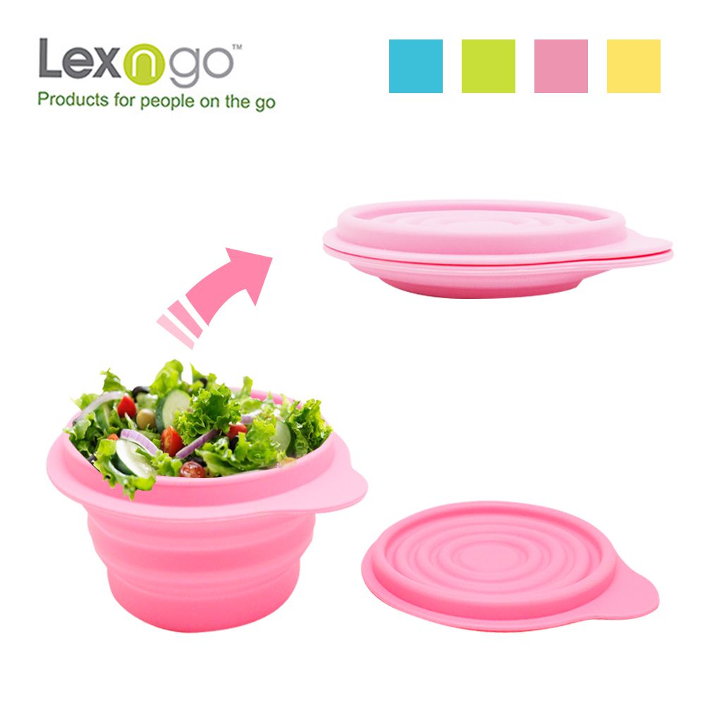 含蓋摺疊碗-小-粉 (小)-250ml