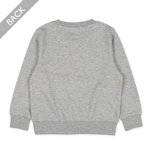 日本西松屋 - 裏毛圓領刺繡大學T-漢堡-黑