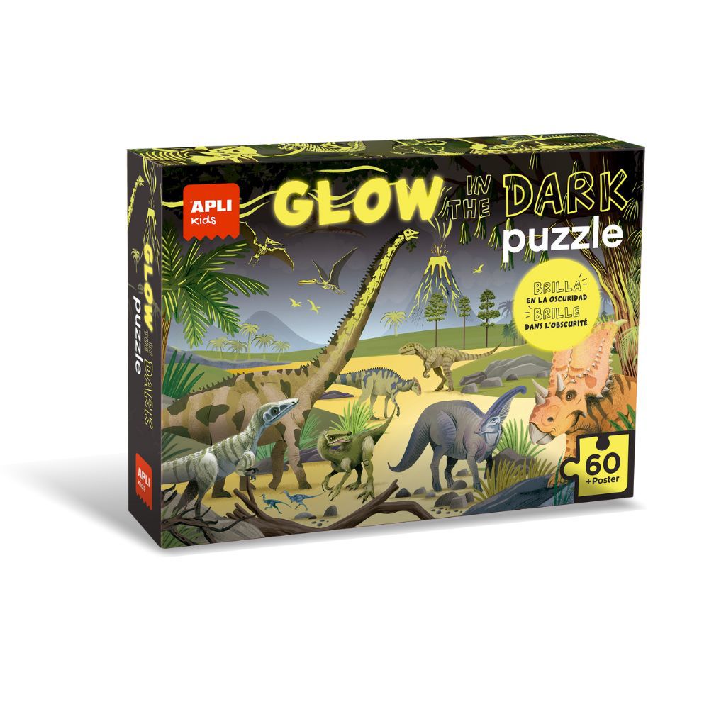 夜光恐龍拼圖遊戲