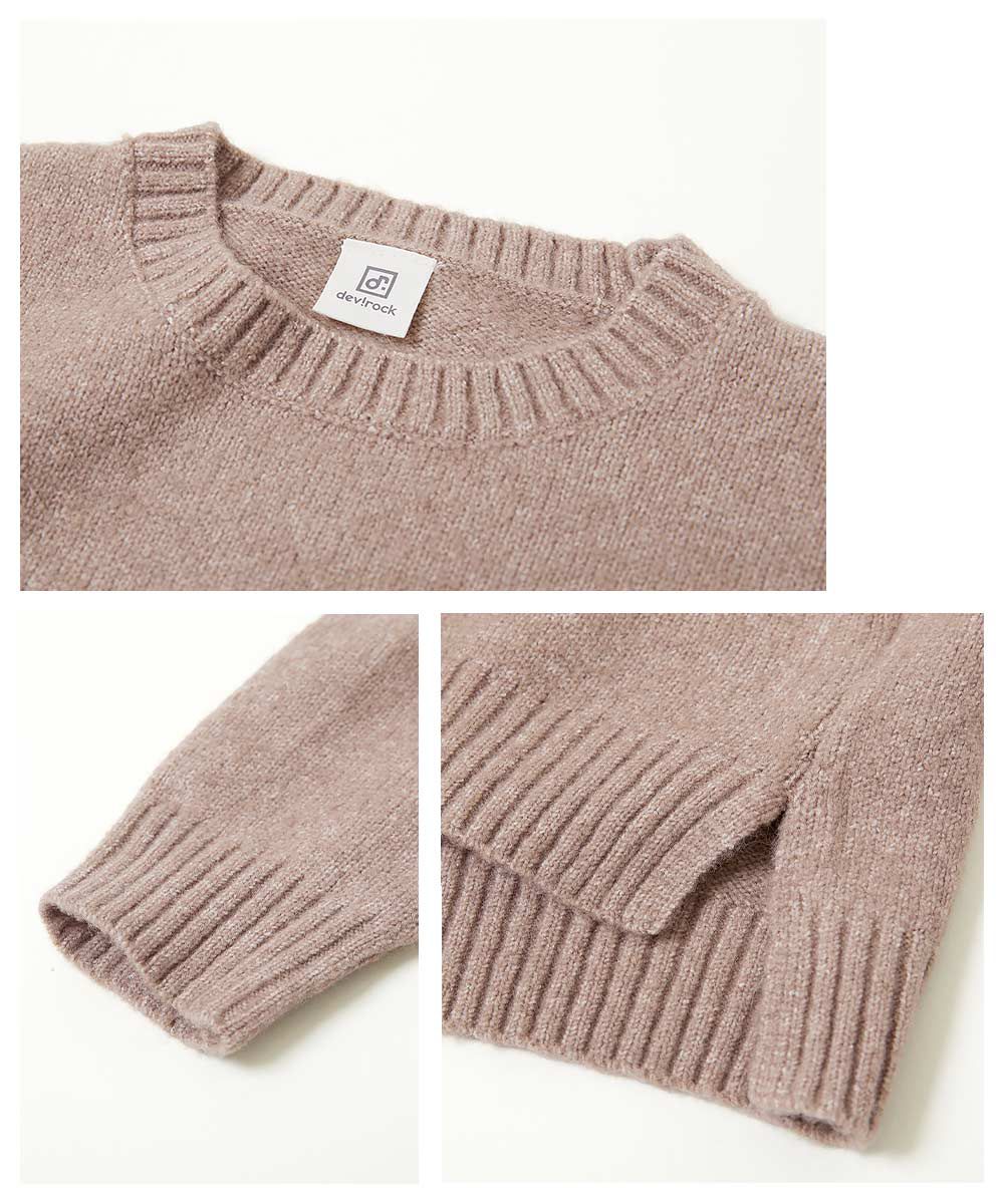 日本 devirock - 舒適柔軟薄針織上衣-條紋-深藍