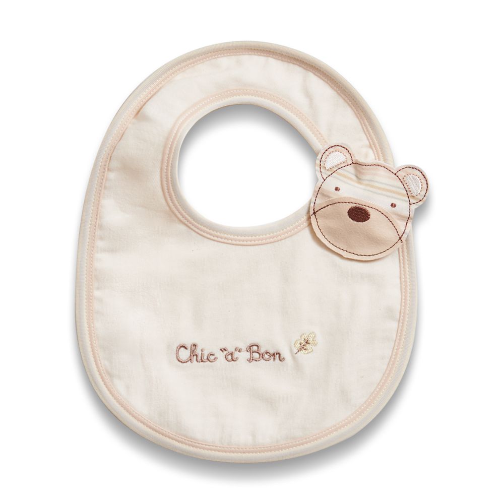 有機棉熊熊圍兜(嬰兒圍兜 寶寶圍兜 口水巾 口水圍兜)