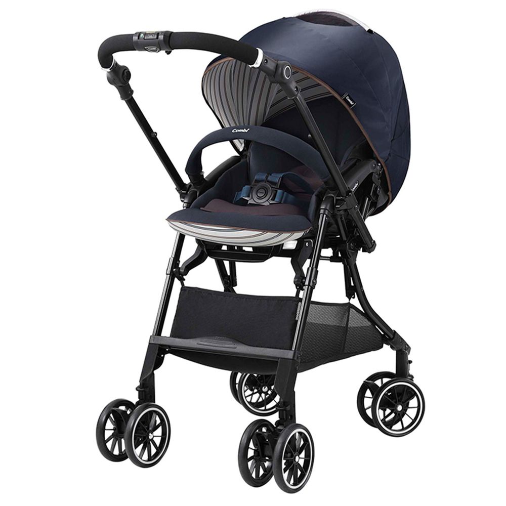日本 Combi - Sugocal 全新進化四輪自動鎖放車款-典雅藍-1個月~36個月(體重15kg以下)