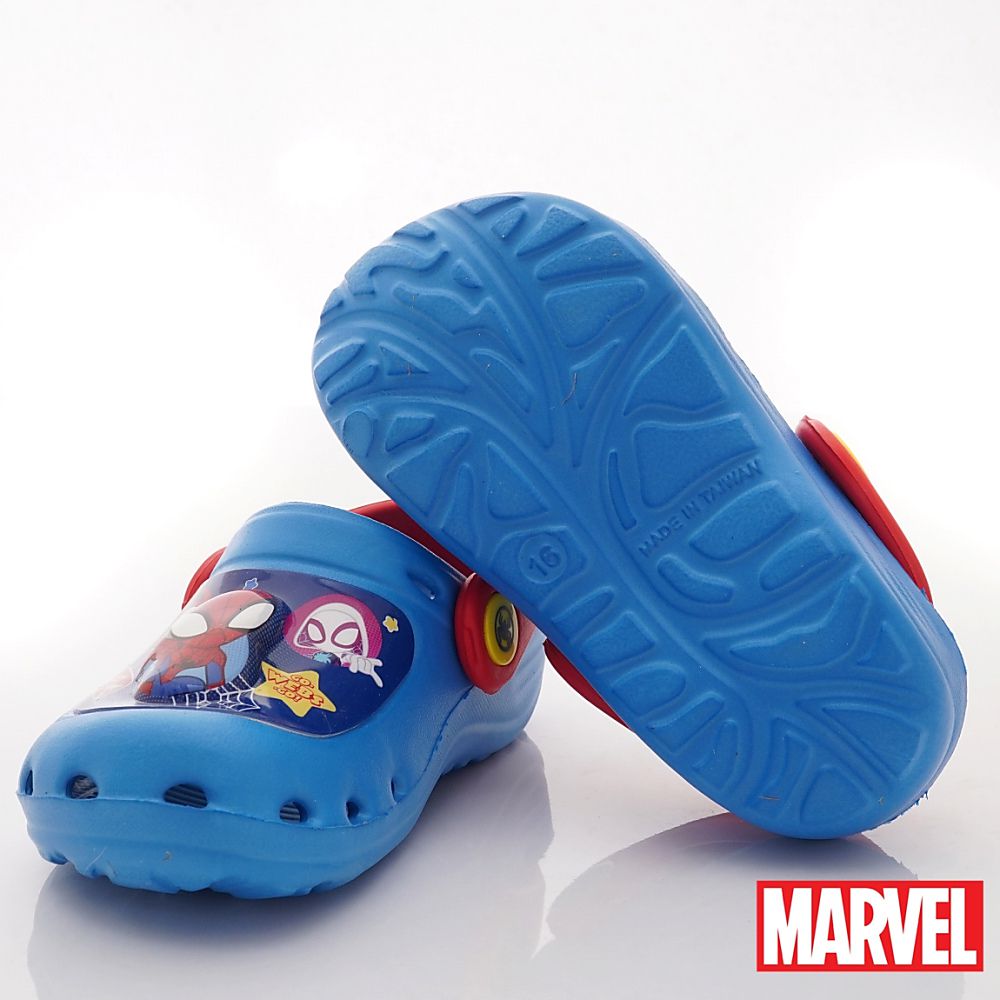 漫威MARVEL - 台灣製蜘蛛人電燈涼鞋(中小童段)-涼鞋-藍