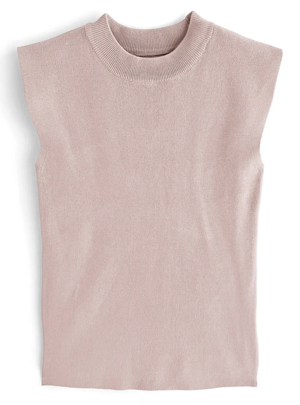 日本 GRL - 彈性薄針織顯瘦無袖上衣-天使白