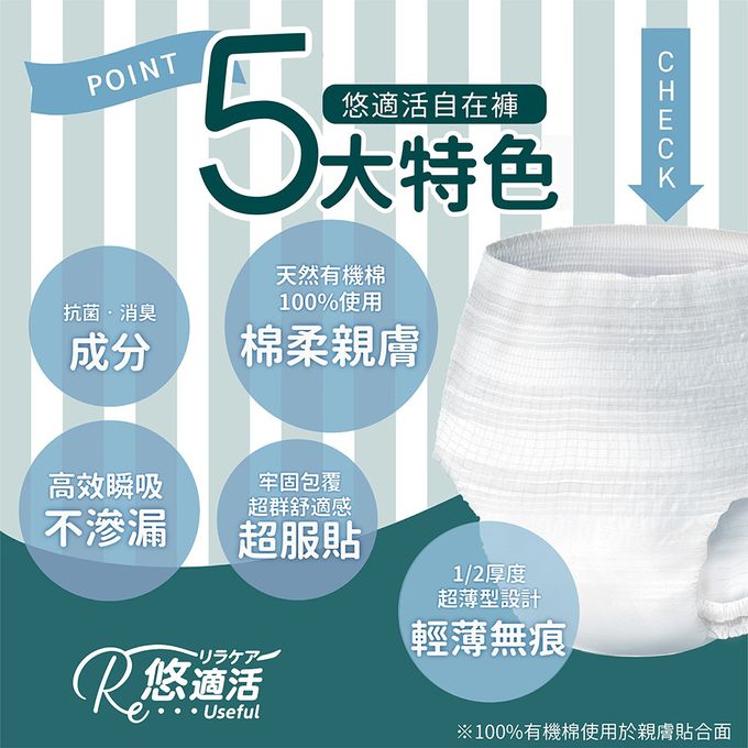 悠適活，Relacare，日本製造，紙尿褲，尿布，替換尿片，長照必備，リラケア，高效吸收，舒適透氣，抗菌除臭，溫柔照護，經濟實惠