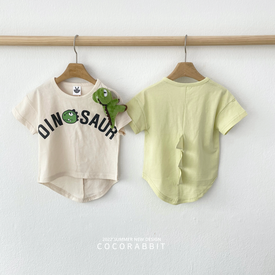 韓國 Coco rabbit - 恐龍娃娃造型T-米白