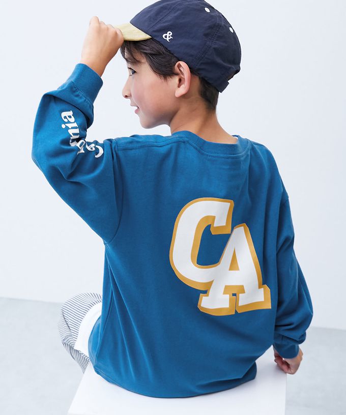 日本 devirock - 100%棉 定番印花寬版長袖上衣-個性補丁-黑