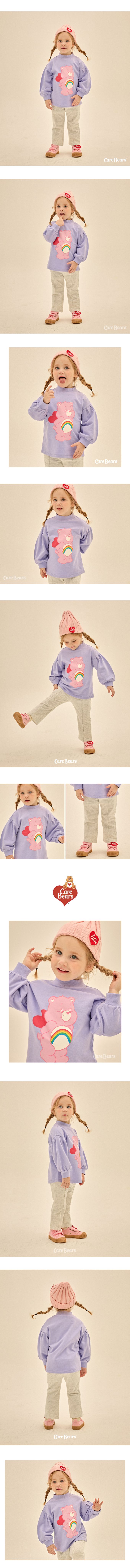 韓國 Care Bears - 聯名款熊熊花苞長袖套裝-紫X灰