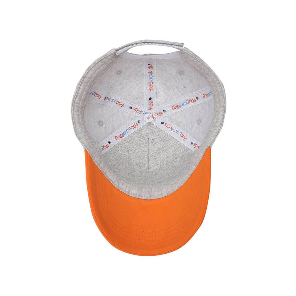 加拿大 flapjackkids - 防曬透氣棒球帽-怪獸(橘)