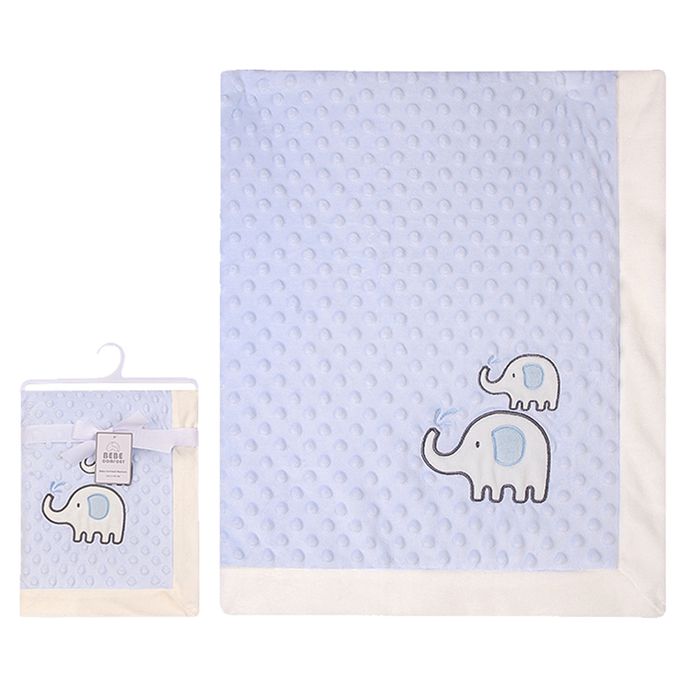 美國 Luvable Friends - 甜蜜寶貝超柔軟泡泡毯/包巾/嬰兒被/安撫毯_100x75cm-頑皮大象