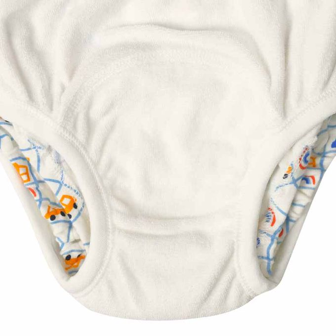 akachan honpo - 4層學習內褲2件組-恐龍×汽車-藍色