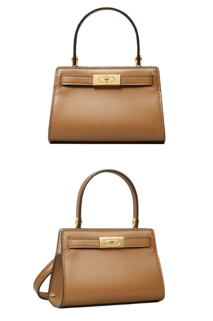 TORY BURCH - 簡約皮革迷你兩用包 (駝)