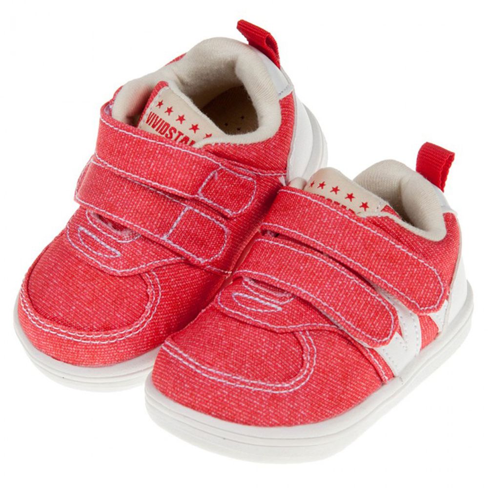 BABYVIEW - BABYVIEW經典百搭紅色帆布機能寶寶學步鞋