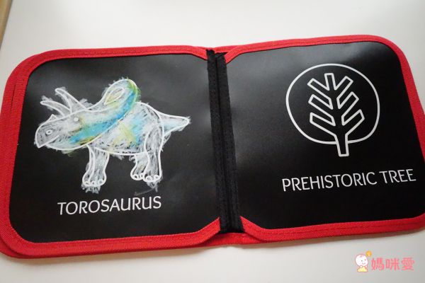 美國Jaq Jaq Bird - 攜帶型粉筆畫冊-恐龍