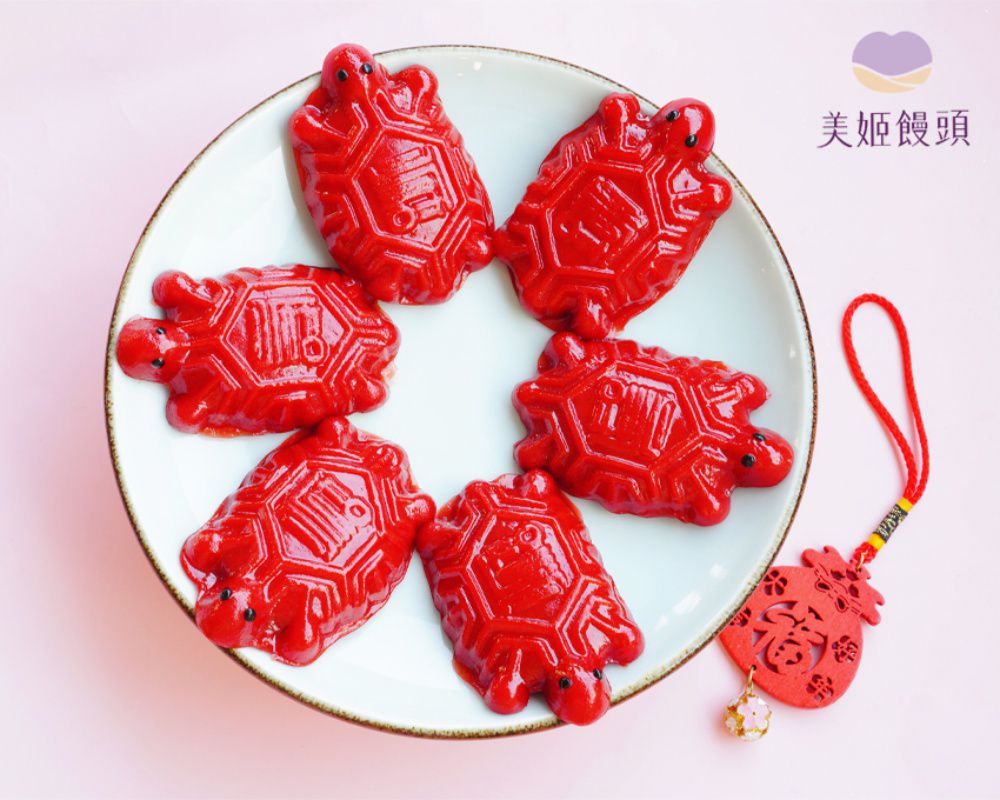 美姬饅頭 - 福壽安康造型紅龜粿