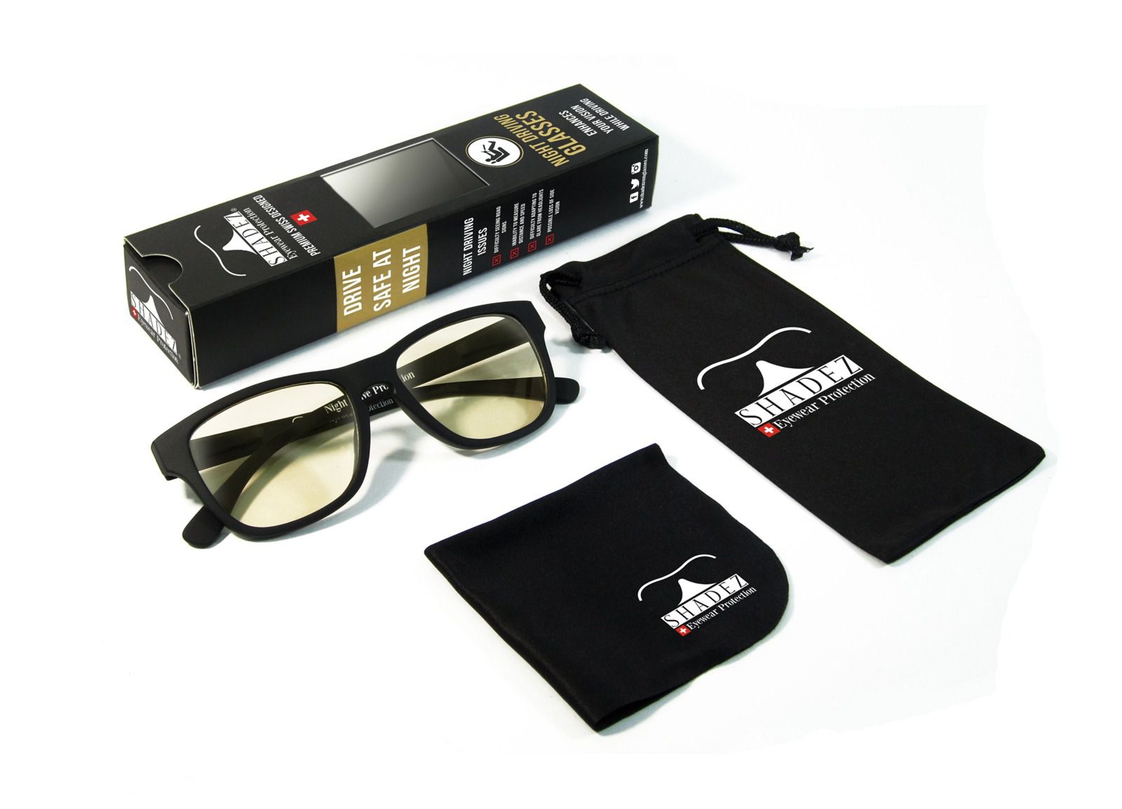 SHADEZ - 夜視專用偏光眼鏡-純淨白