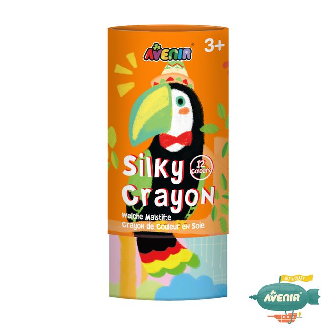 德國 Avenir Kids 艾維尼 - AK-A 畫筆類-絲滑可水洗蠟筆-我的絲滑可水洗蠟筆, 12 色大嘴鳥