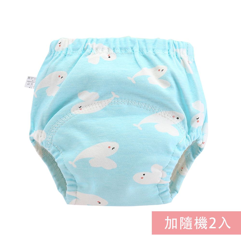 JoyNa - 純棉紗布學習尿布褲-3件入-飛飛魚+隨機2入