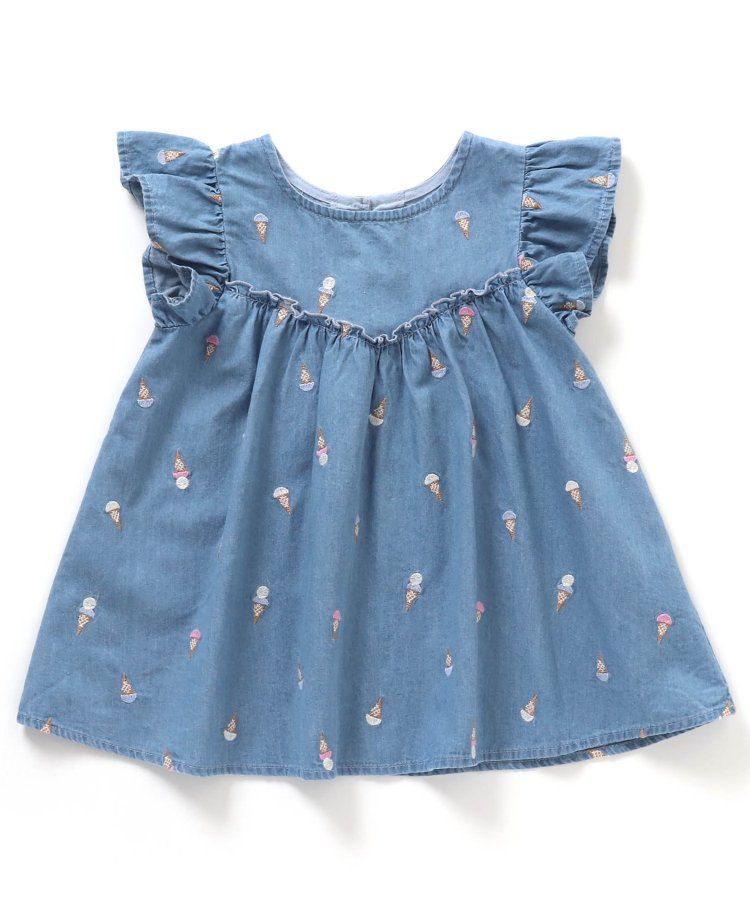 日本 apres les cours - 質感刺繡印花無袖上衣-向日葵-米白