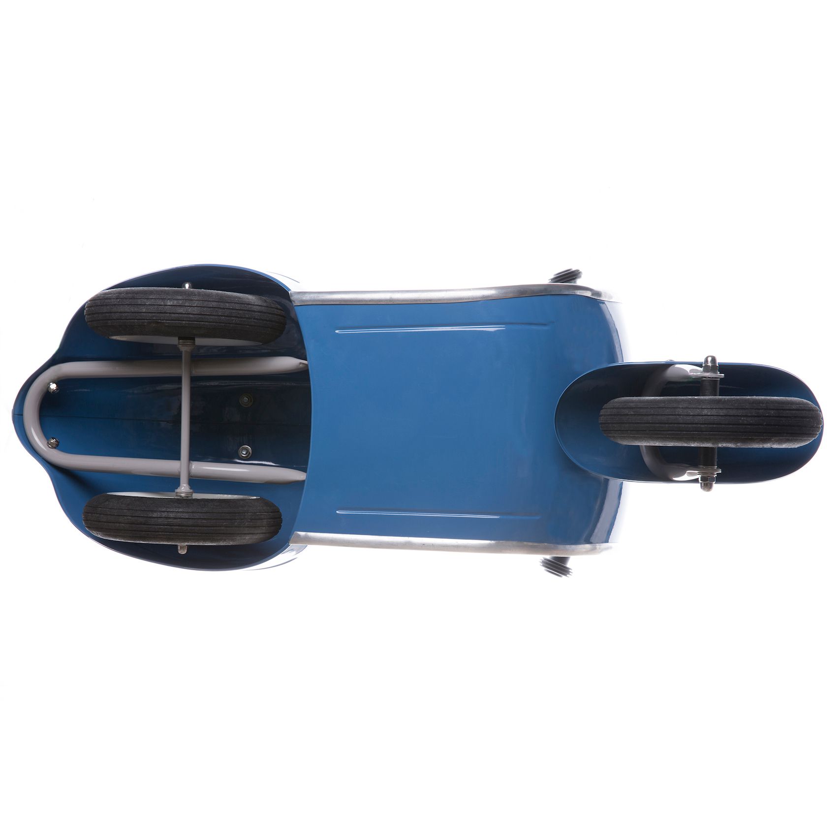 義大利Vespa - 【超值兩台組】迷你Vespa電動玩具車靠背款-白+Ambosstoys PRIMO經典偉士牌復古造型滑步車-海星藍