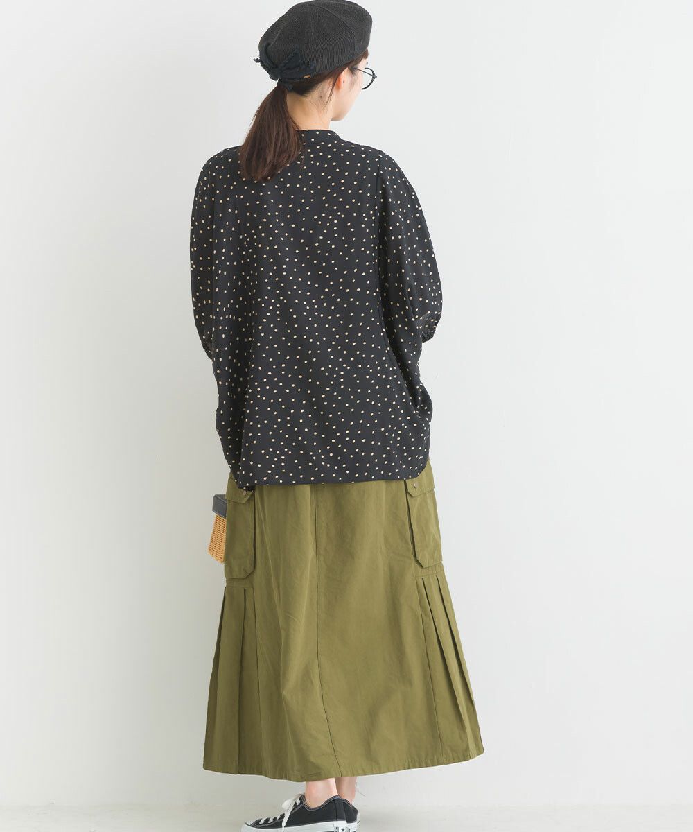 日本女裝代購 - 休閒風側口袋工裝裙-焦糖橘