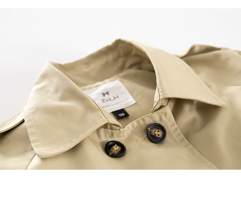 英倫風風衣外套-粉色