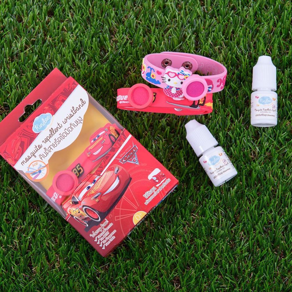 ↘44折！泰國Kindee 卡通防蚊手環/ 嬰幼兒防蚊液，成分有機！