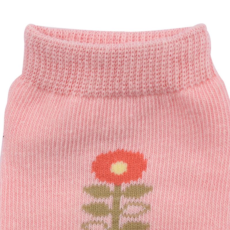 akachan honpo - 女襪3雙組-北歐小花-粉紅色 (9～14cm)