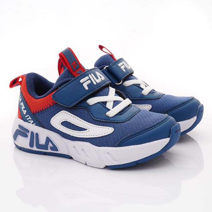 FILA - 流線慢跑運動鞋-2-J436X-321藍紅(中大童段)-運動鞋-藍紅