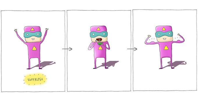 日本 TAK - 食育英雄便當盒-魚魚英雄(藍)