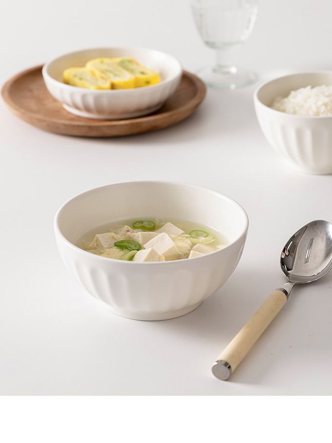 韓國 SSUEIM - Mild Matte系列溫柔時光陶瓷湯碗2件組13cm (奶油黃)