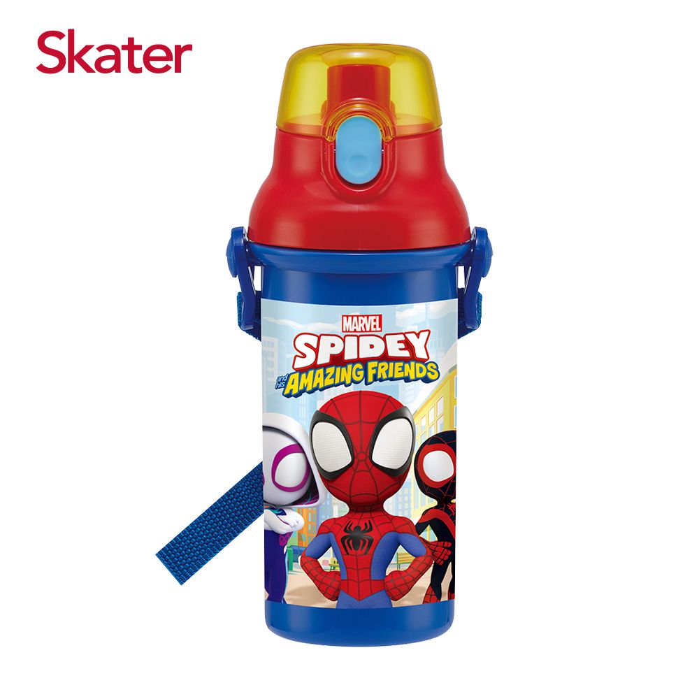日本 SKATER - 銀離子兒童直飲冷水壺 (480ml)-蜘蛛人Spidey