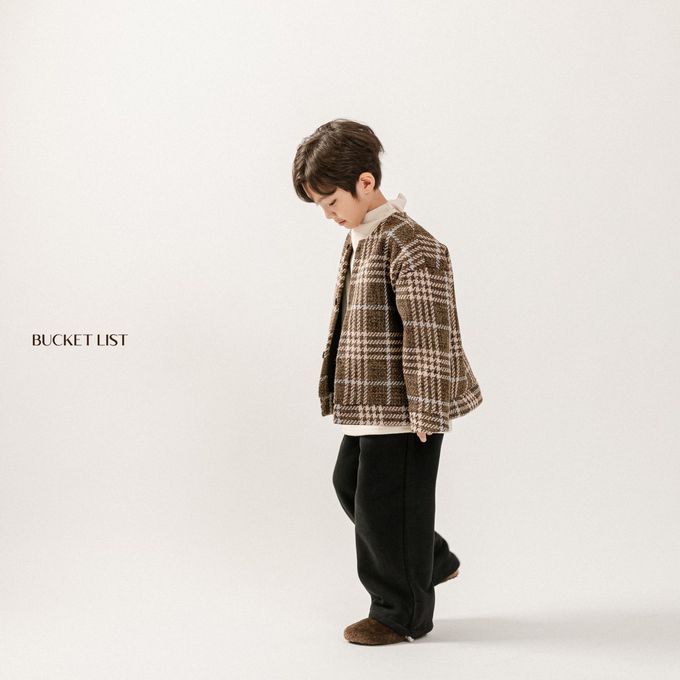 韓國 BUCKET LIST - (內磨毛)編織無領開襟外套-綠