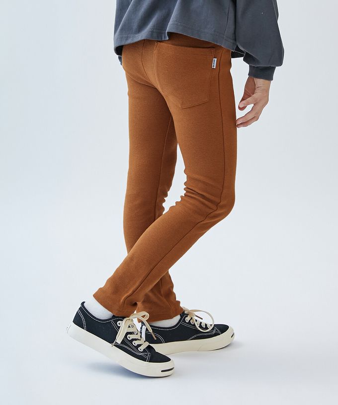 日本 devirock - [熱銷定番] 超彈力抗毛球休閒長褲-刷白淺藍