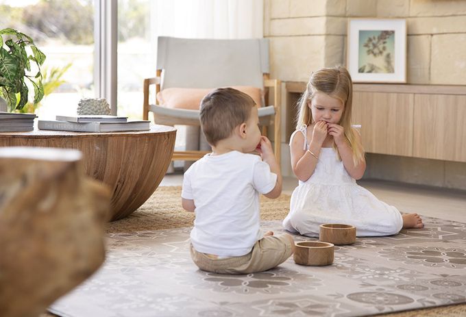 澳洲 Mikro Australia - 精緻美學地墊 - Nordic 溫暖北歐-圓 (直徑140x厚1.5公分)