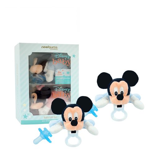 美國 nookums - 迪士尼禮盒組 寶寶可愛造型安撫奶嘴/玩偶-米奇+米奇