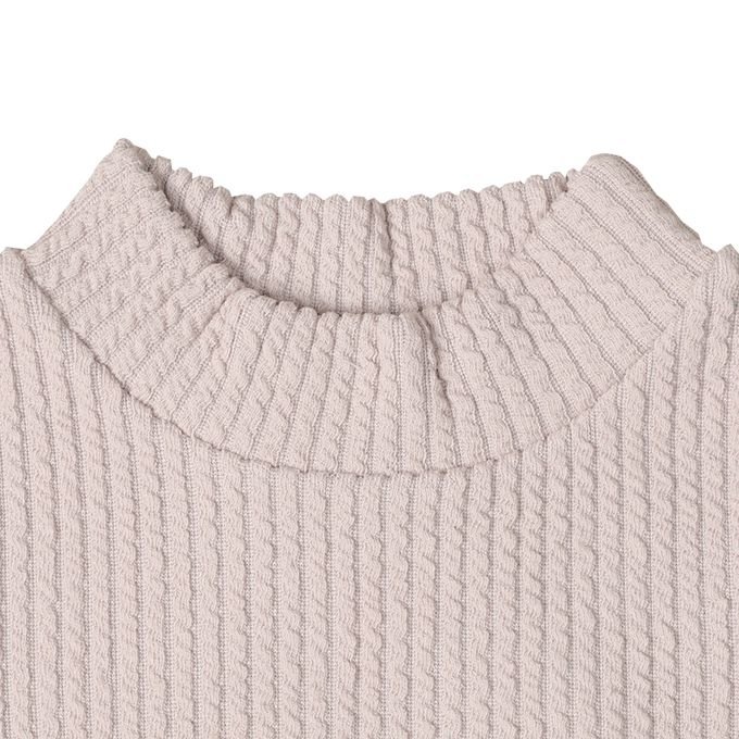 akachan honpo - 麻花針織上衣-灰色