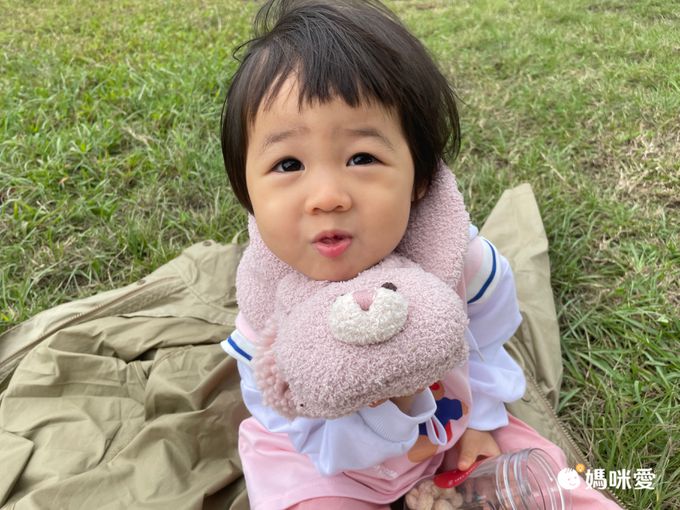 akachan honpo - 毛茸茸圍巾-動物-象牙白色 (80~95cm)