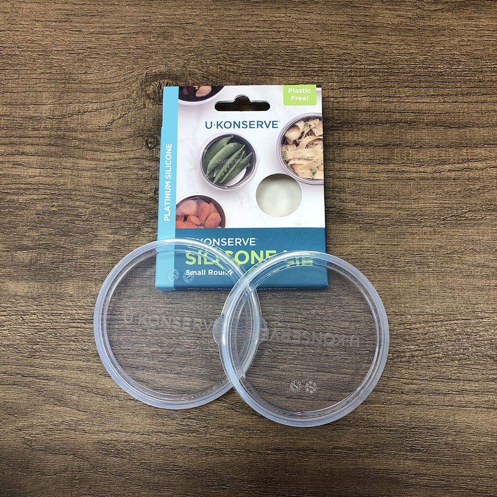圓形防漏鉑金級矽膠保鮮盒蓋 150ml-透明兩入組