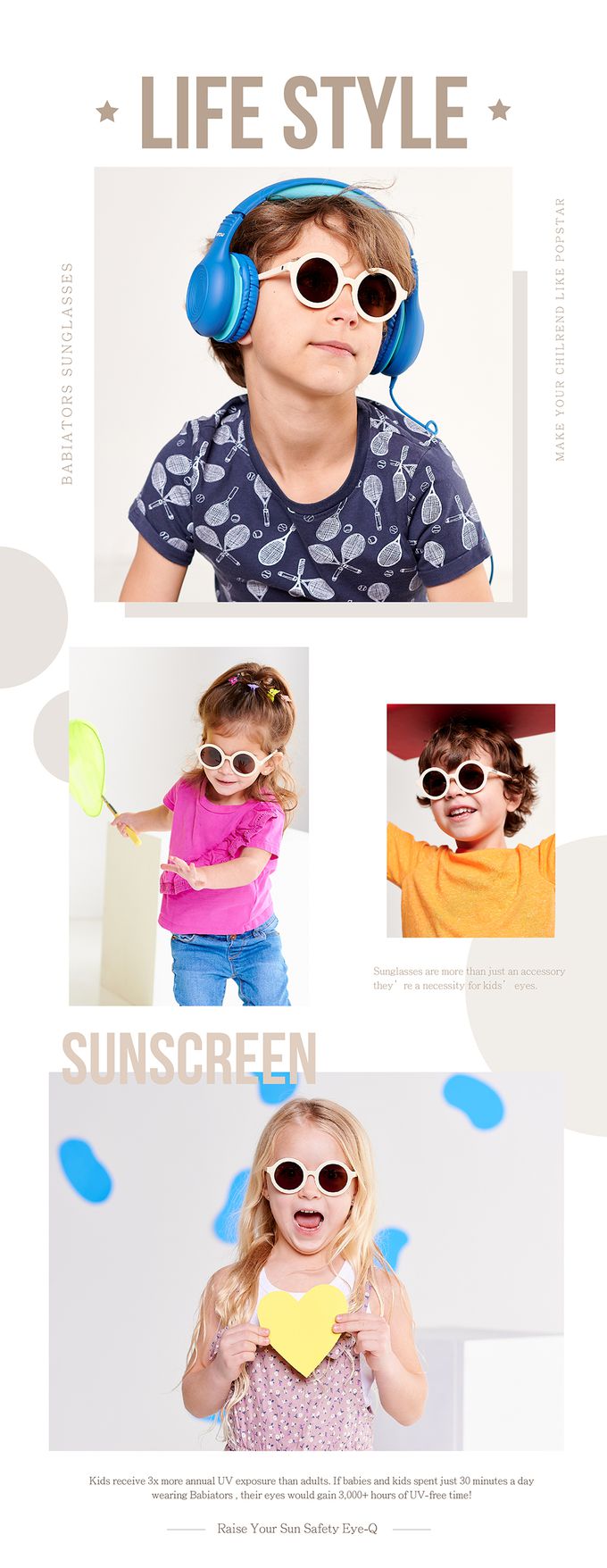 美國 Babiators - 兒童太陽眼鏡-小時代系列-象牙海岸