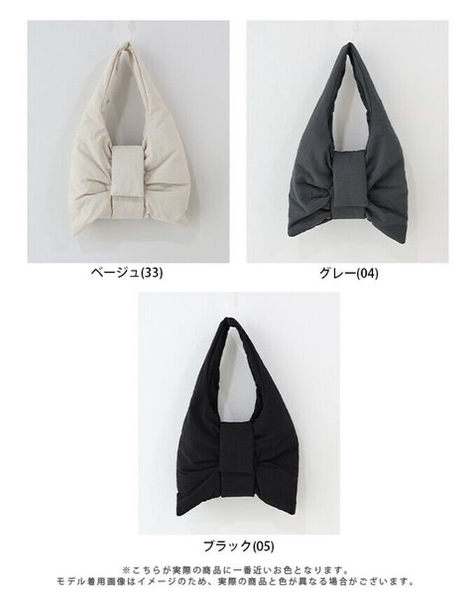 日本 BLUE EAST - 大蝴蝶結造型柔軟2way側背/手提包-淺米