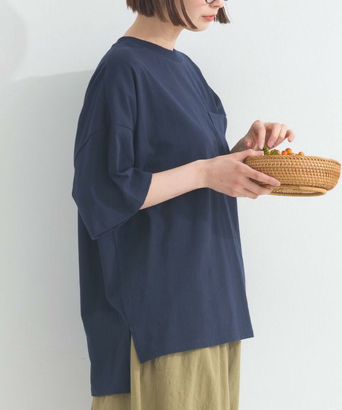 日本 Lupilien - 16支天竺棉俏皮動物刺繡寬大口袋T恤-粉紅