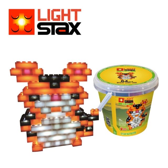美國 Light Stax - 歡樂桶-虎寶Baby Tiger-小顆粒系列