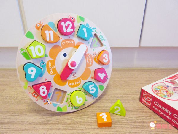 Hape - 快樂時鐘立體木拼圖-(新版)